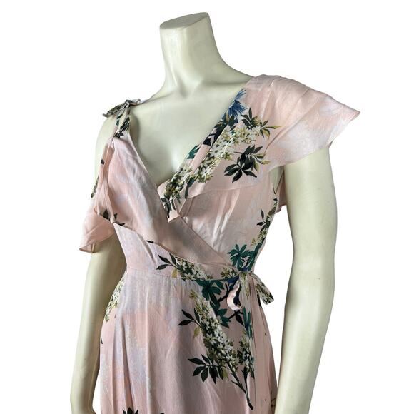Astr the Label NWT New Pink Floral Wrap Dress sz Small - Picture 4 of 16